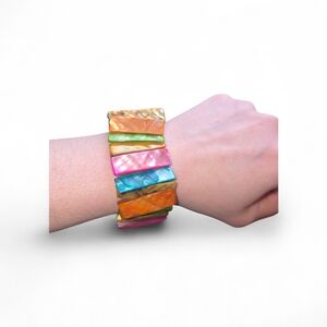 Unlisted Multicolor Mother-of-Pearl Tile Stretch Bracelet
